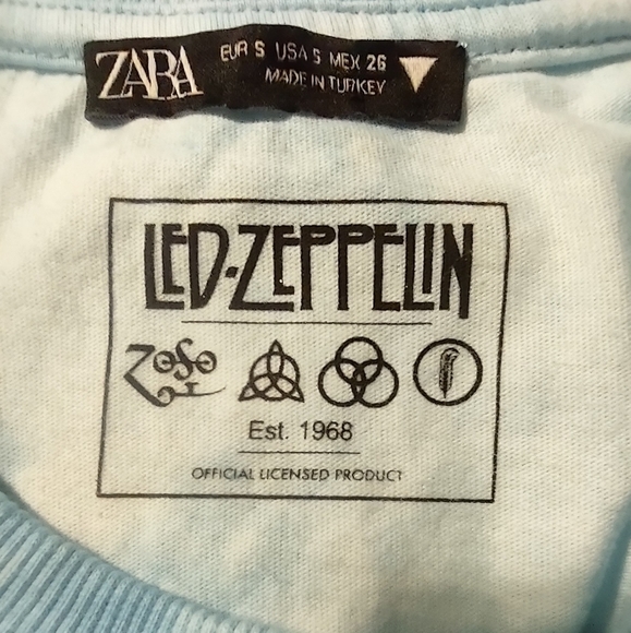 Zara LED ZEPPELIN Crop Top - Picture 2 of 4